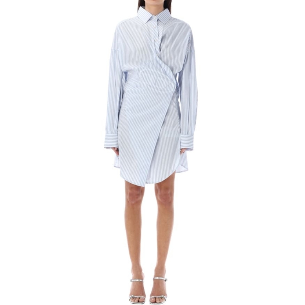 DIESEL D-Sizen Shirt Dress, Light Blue, Italian Size 38/ US Small